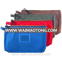 Custom made small heavy duty canvas tool bag with zipper closure