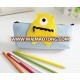 Special design little monster cartoon zipper canvas pencil case